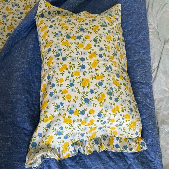 70s floral bedding set blue/yellow - Picture 13 of 13